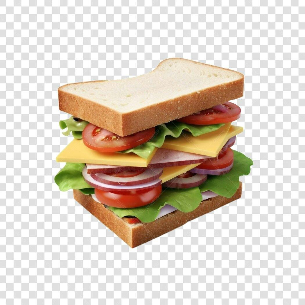 Foto Recortada Sanduíche Natural Lanche PNG Fundo Transparente