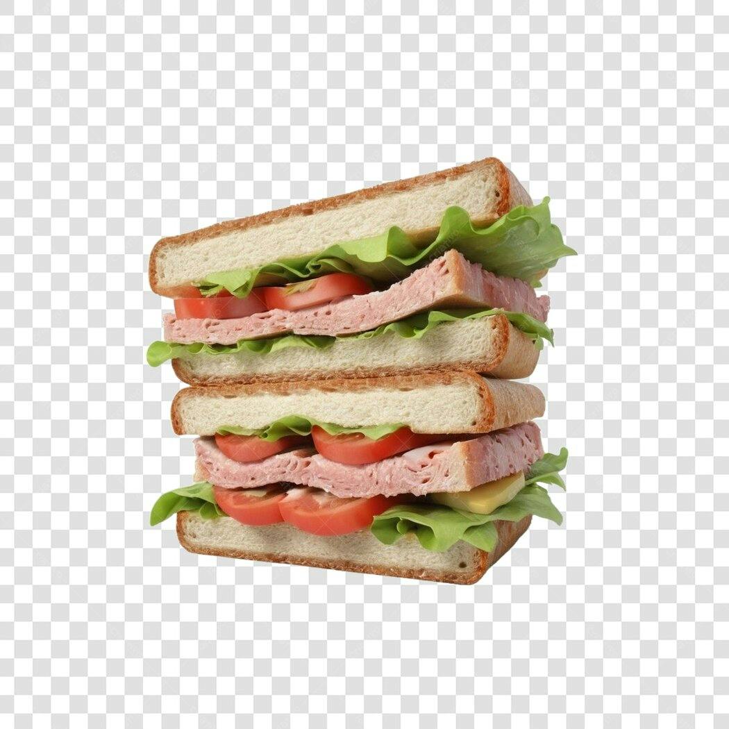 Foto Recortada Sanduíche Natural Presunto Queijo PNG Fundo Transparente