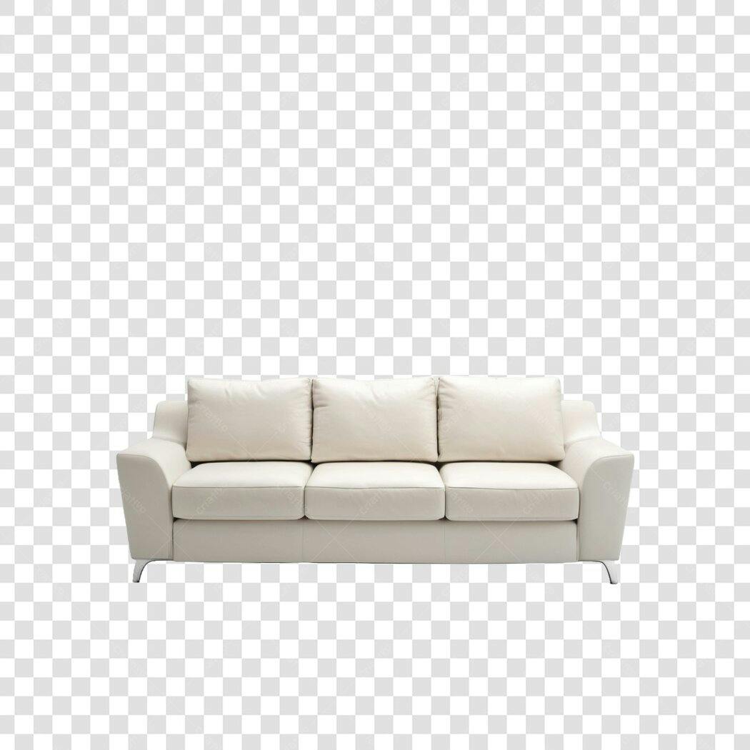 Foto Recortada Sofá Moderno Bege Sala Estar PNG Fundo Transparente