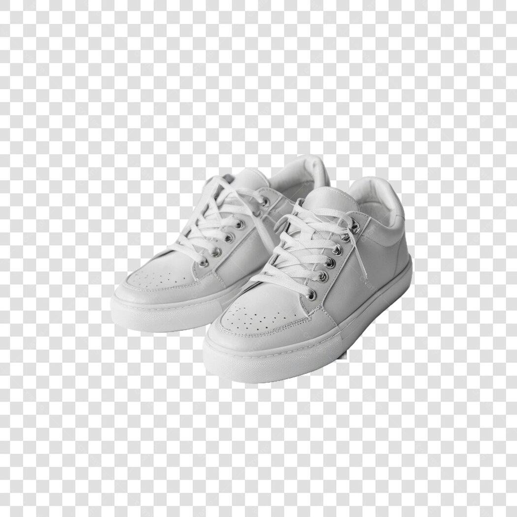 Foto Recortada Tênis Branco Casual PNG Fundo Transparente