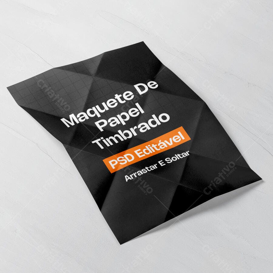 Mockup Papel Timbrado PSD Editável Fundo Branco
