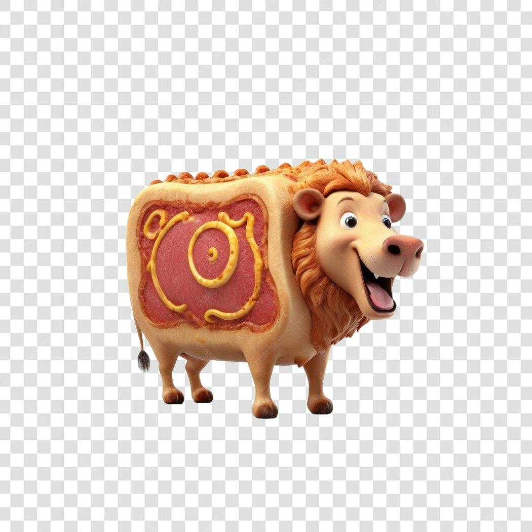 Personagem Ilustrado Leão Desenho Animado PNG Fundo Transparente