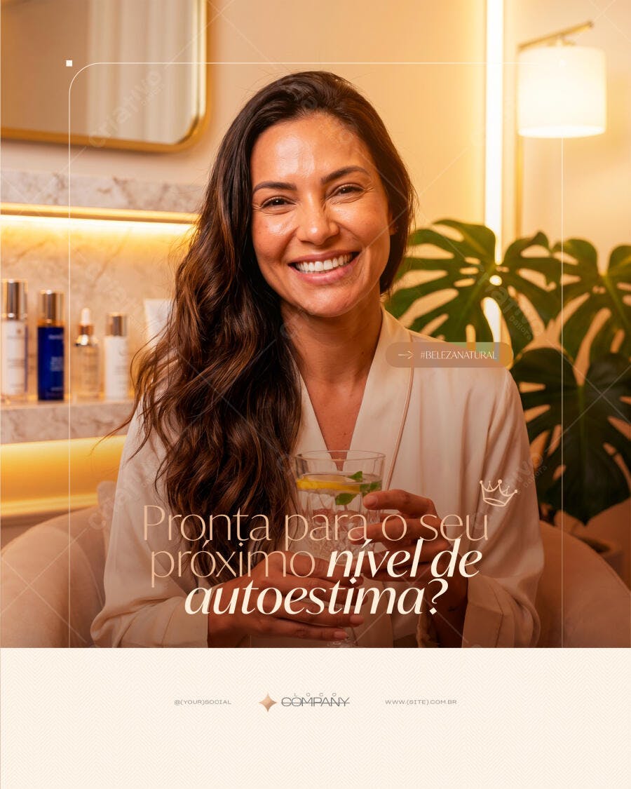 Post Instagram Estética Beleza Skincare PSD Editável