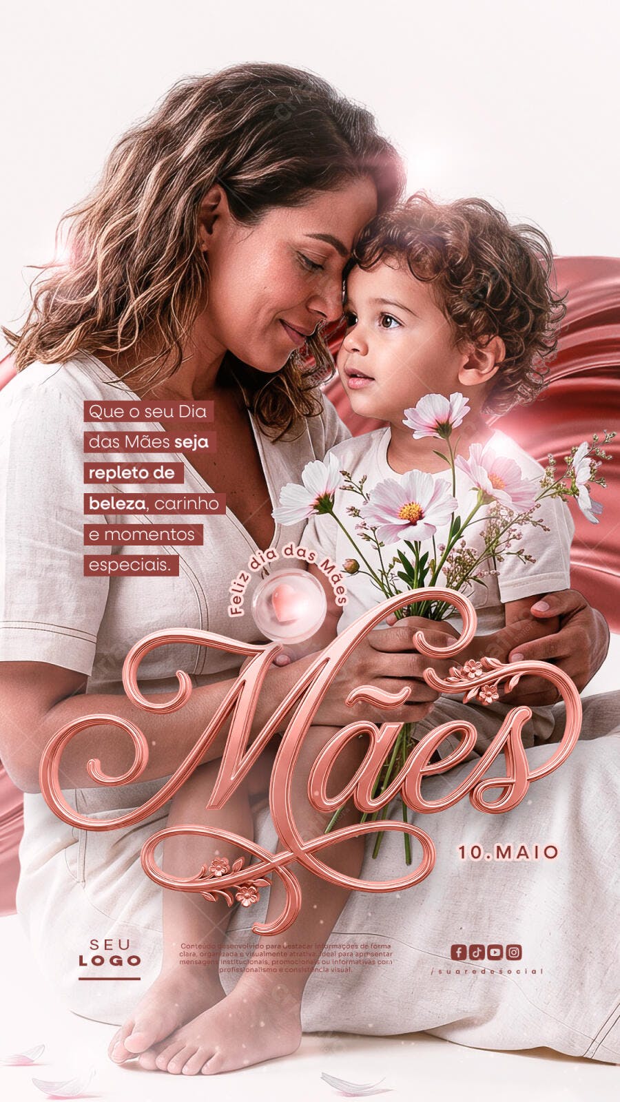 Story Dia das Mães 10 de Maio Floricultura PSD Editável