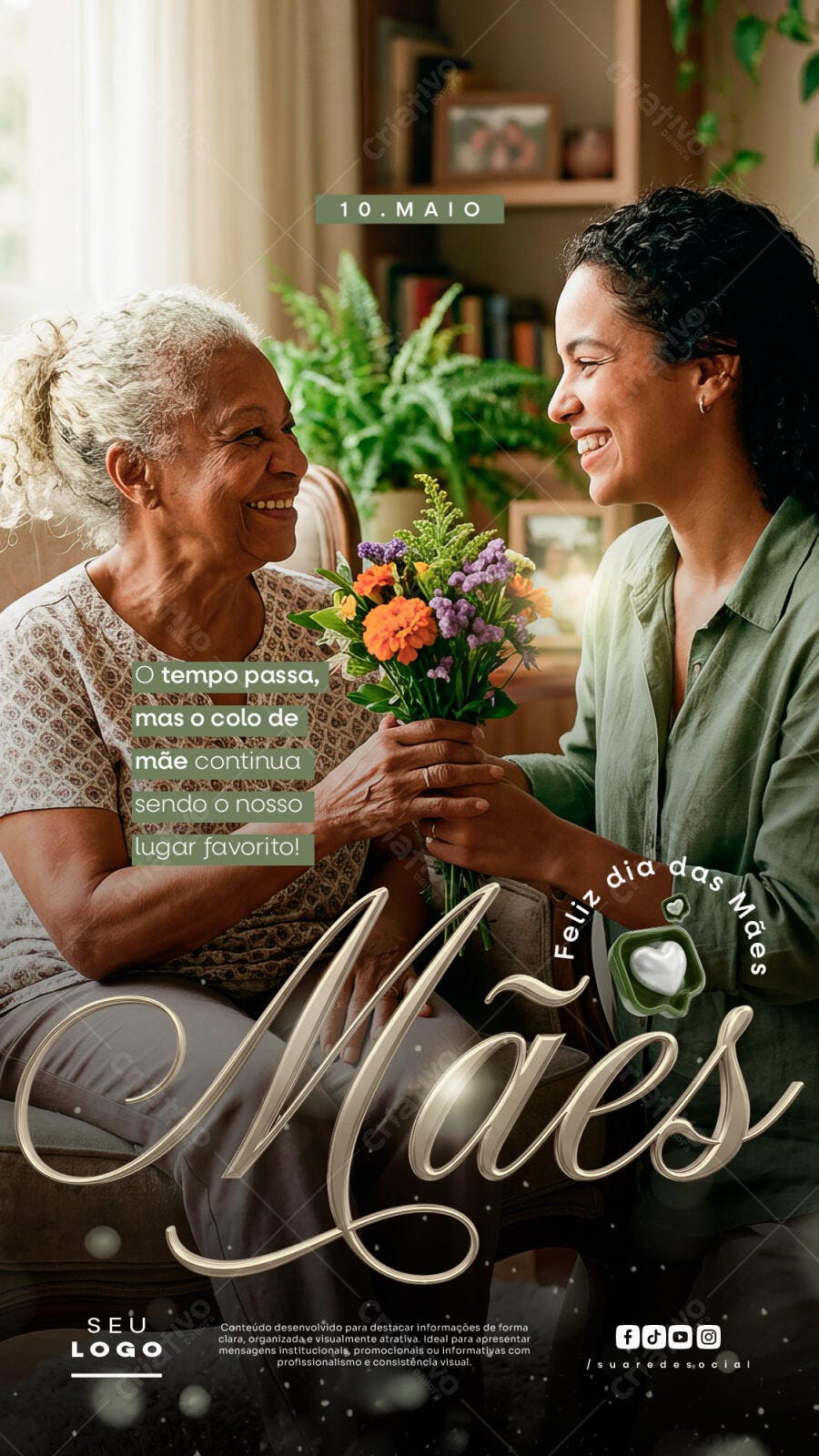 Story Dia das Mães Maio Família PSD Editável