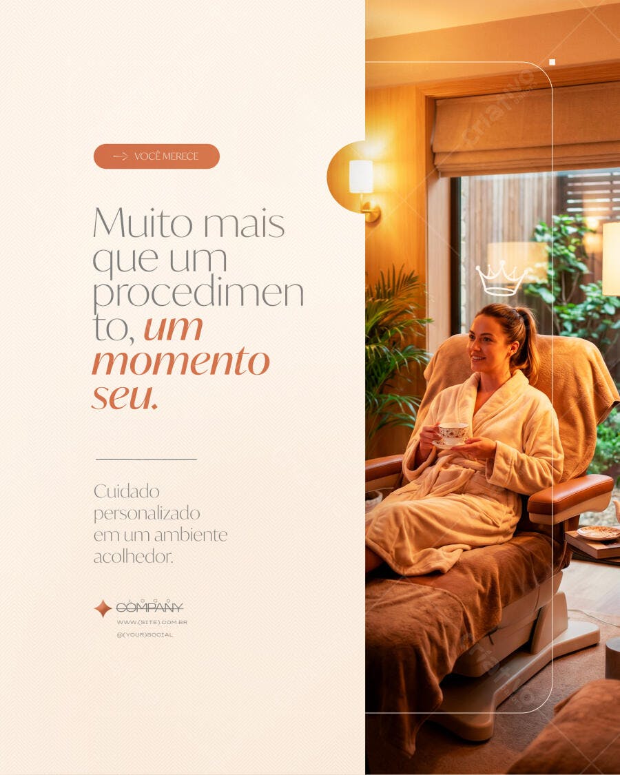 Story Instagram Estética Spa Relaxamento PSD Editável
