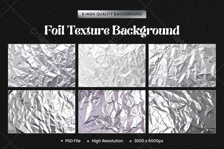 Textura Alumínio Amassado Metálico para Fundo e Overlay