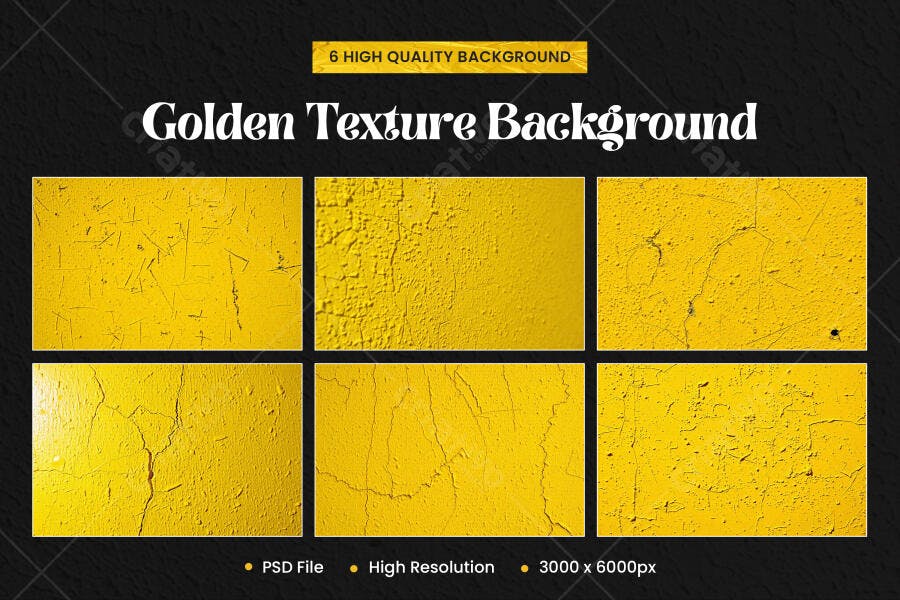 Textura Concreto Amarelo Envelhecido Rachado para Fundo