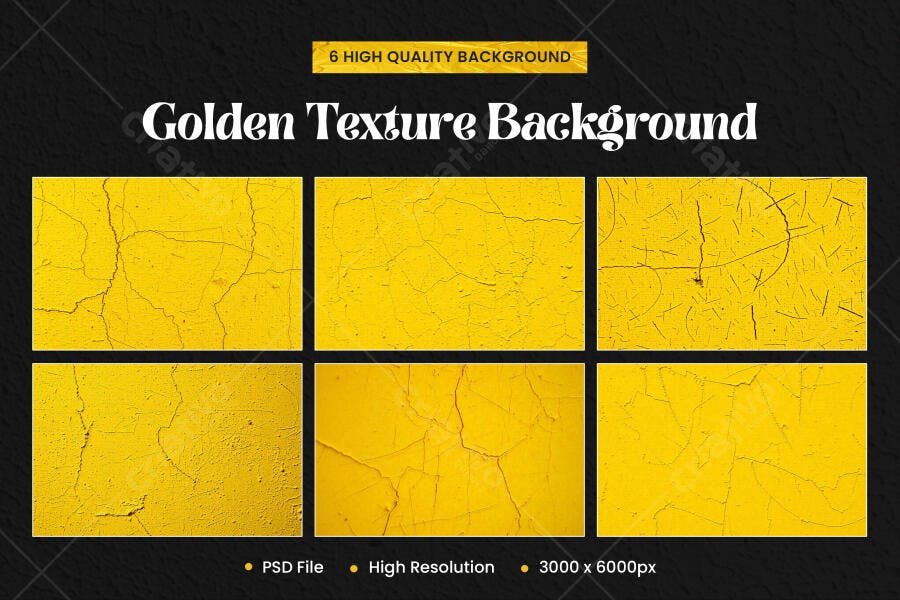Textura Concreto Rachado Dourado para Fundo e Overlay