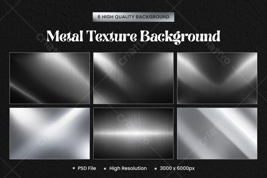 Textura Metal Escovado Brilhante Cinza para Fundo Digital