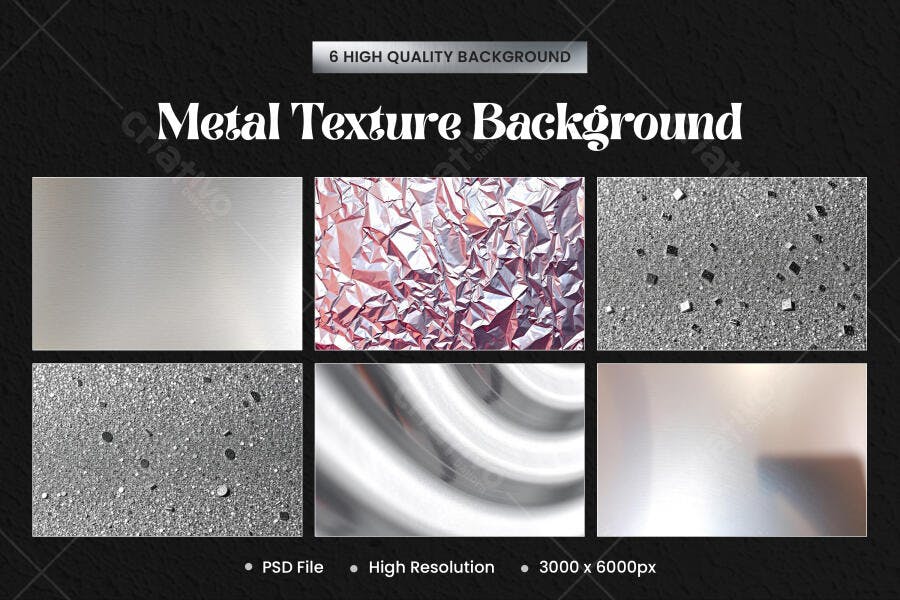 Textura Metal Variada Brilhante e Fosca para Fundo e Overlay