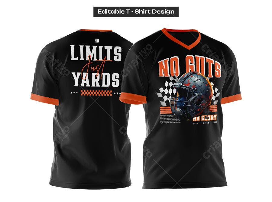 Ilustração Vetorial Camisa Futebol Americano Capacete Skull