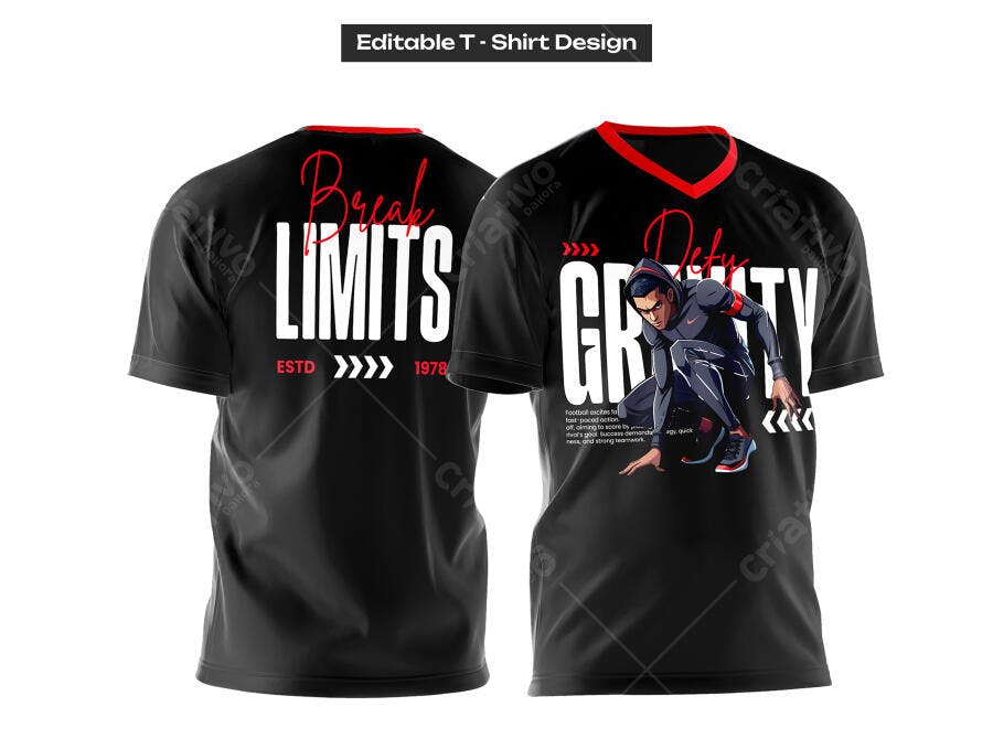 Ilustração Vetorial Design Camiseta Defy Gravity Streetwear