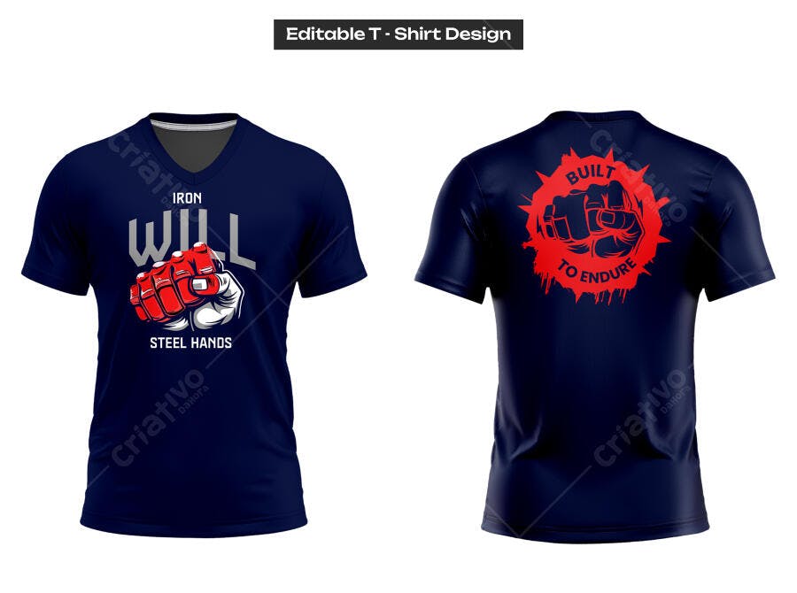 Ilustração Vetorial Design Camiseta Luta Punho MMA