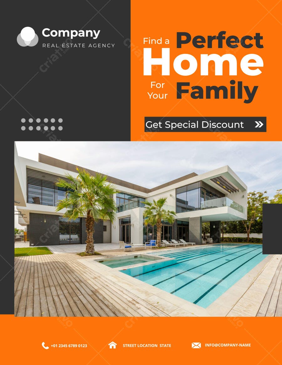 Ilustração Vetorial Imobiliária Casa Moderna Piscina