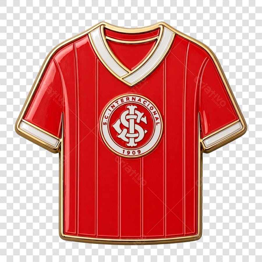 Elemento 3D Camisa Sport Club Internacional PNG Fundo Transparente
