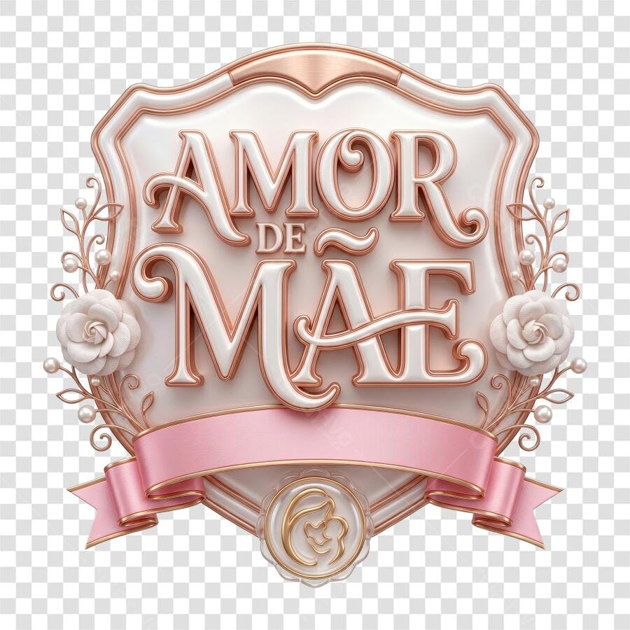 Elemento 3D Dia das Mães Amor de Mãe Maio PNG Fundo Transparente
