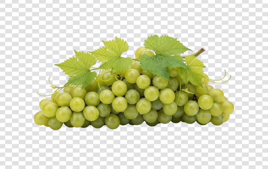 Foto Recortada Cacho de Uvas Verdes PNG Fundo Transparente