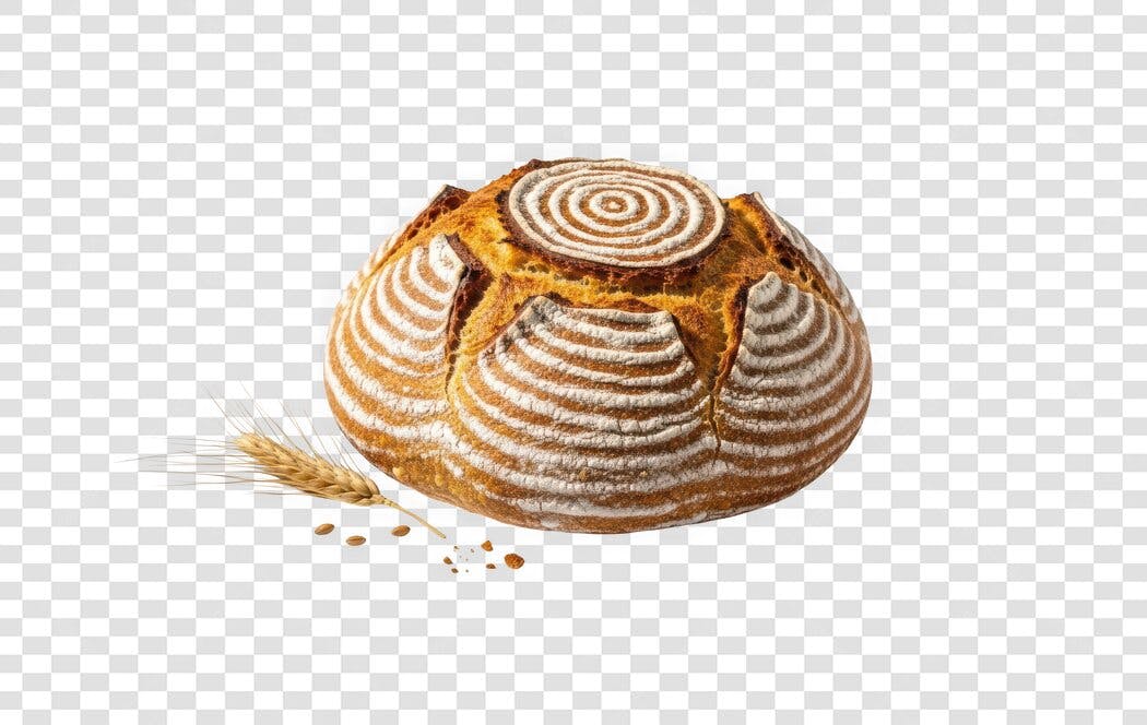 Foto Recortada Pão Artesanal Rústico Trigo PNG Fundo Transparente