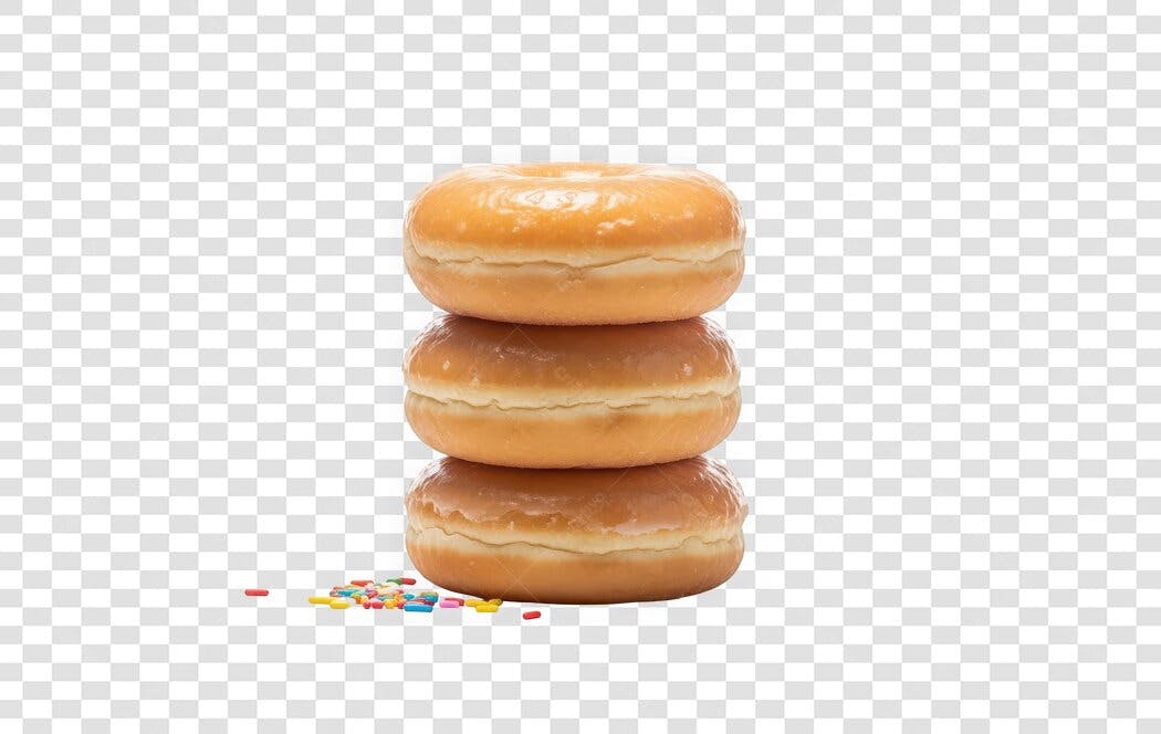 Foto Recortada Rosquinhas Glaceadas Confeitos PNG Fundo Transparente