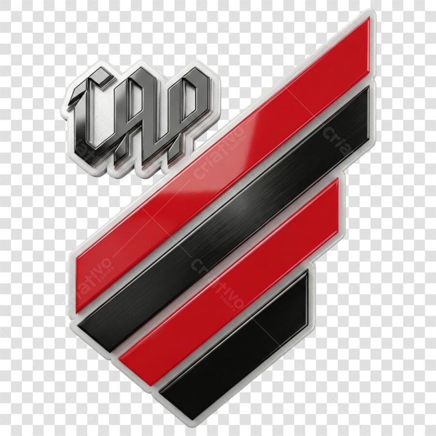 Logo Athletico Paranaense 3D PNG Fundo Transparente