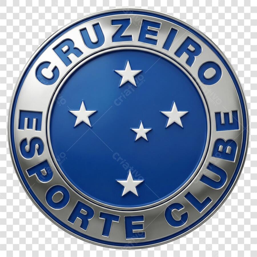 Logo Cruzeiro Esporte Clube 3D PNG Fundo Transparente
