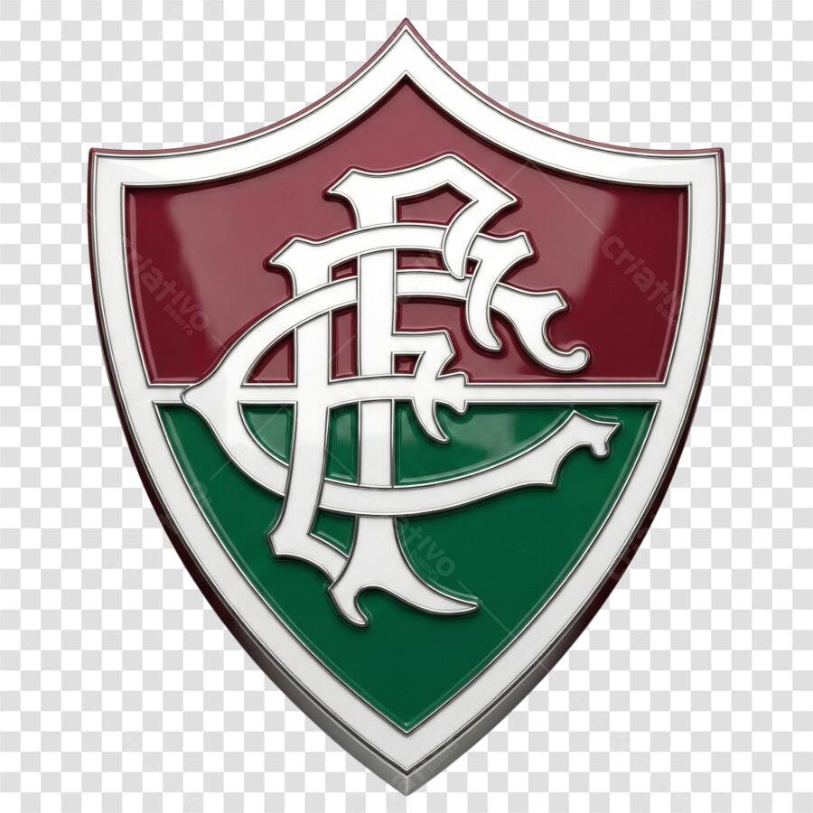 Logo Fluminense Futebol Clube 3D PNG Fundo Transparente