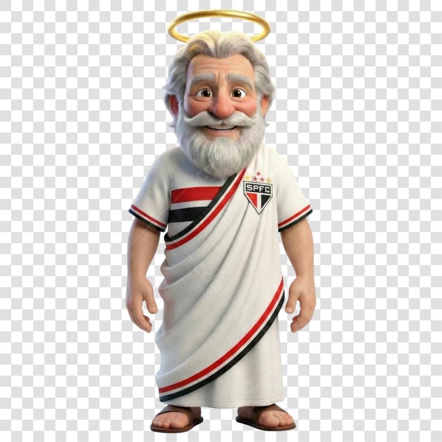 Personagem Ilustrado São Paulo Futebol Clube PNG Fundo Transparente
