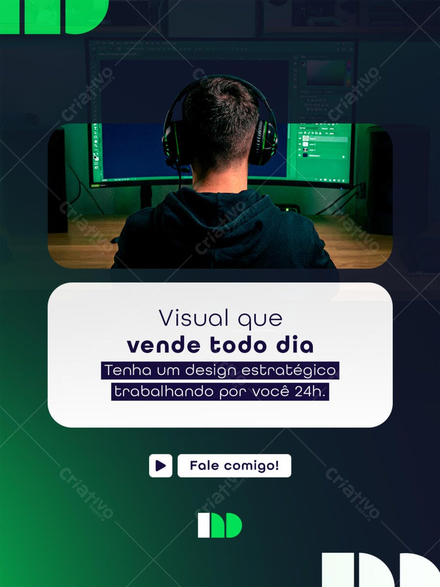 Post Instagram Agência Marketing Digital PSD Editável