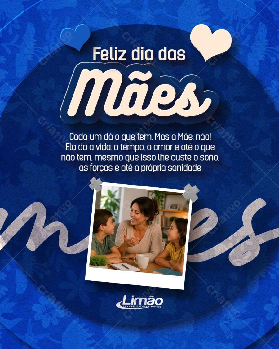 Post Instagram Dia das Mães PSD Editável