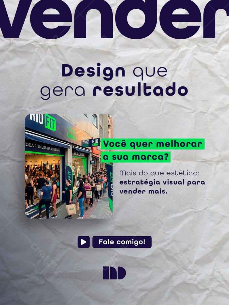 Post Instagram Marketing Digital Vender Mais PSD Editável