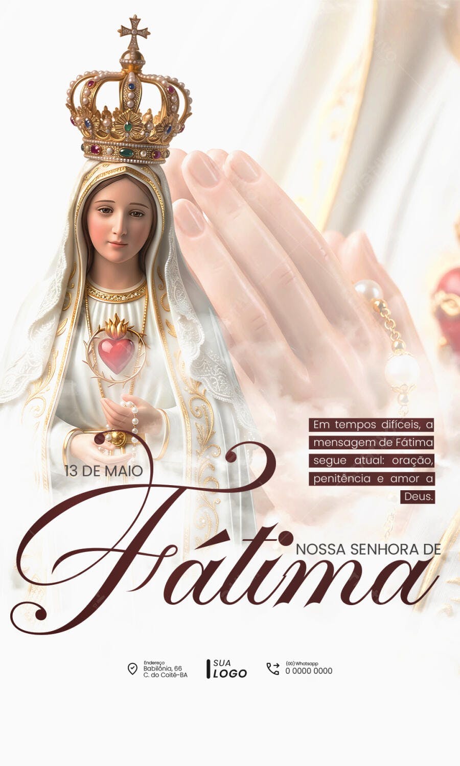 Story Nossa Senhora de Fátima 13 de Maio PSD Editável