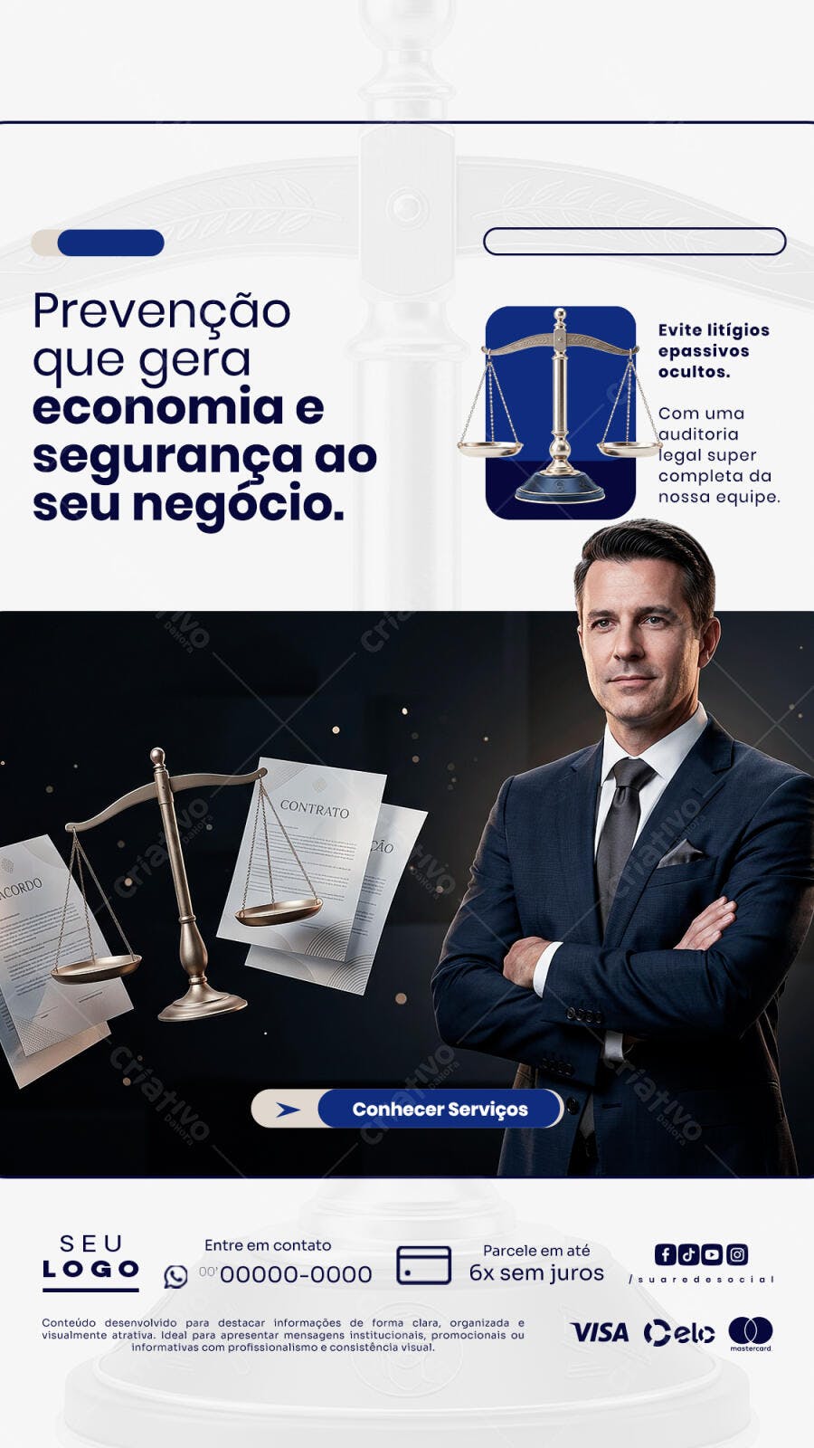 Post Instagram Advocacia Jurídica PSD Editável