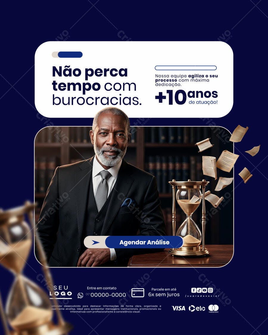 Post Instagram Advocacia Jurídico PSD Editável