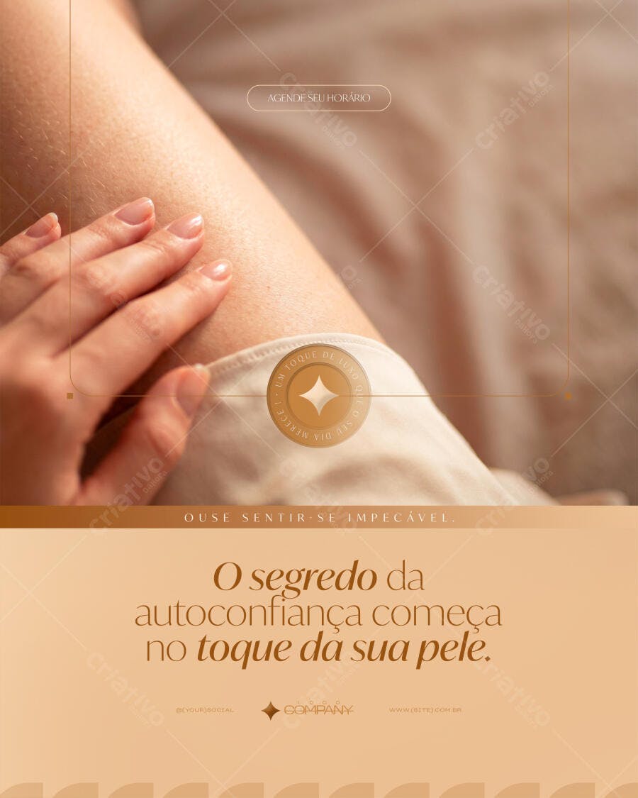 Post Instagram Estética Depilação Laser PSD Editável
