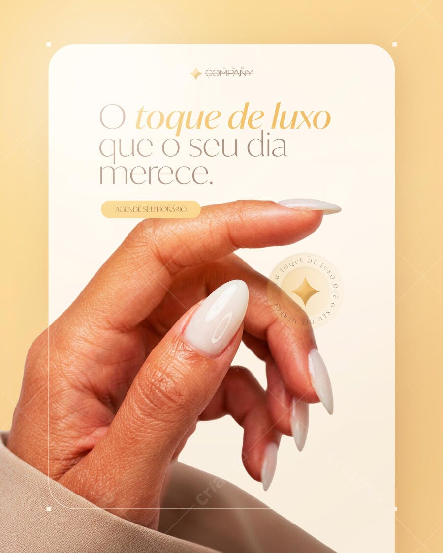Post Instagram Manicure Salão de Beleza PSD Editável