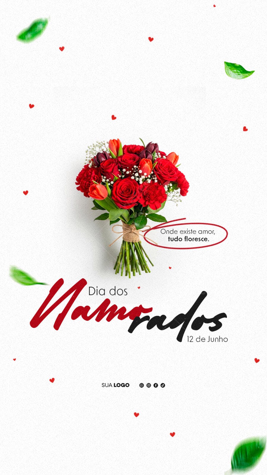 Story Dia dos Namorados Floricultura 12 de Junho PSD Editável