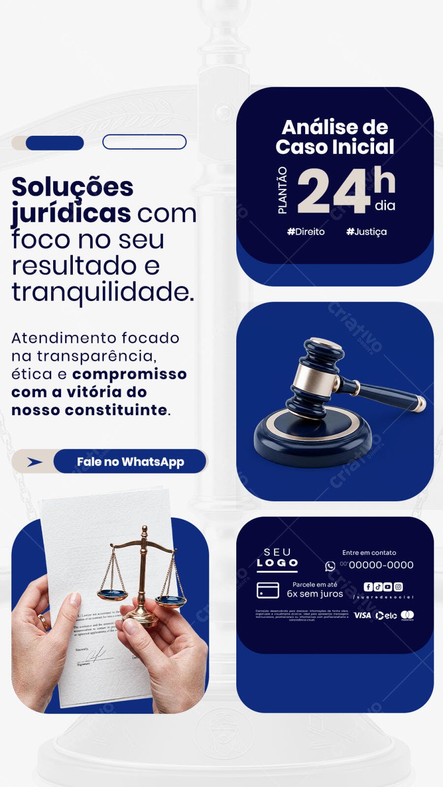 Story Instagram Advocacia Soluções Jurídicas PSD Editável