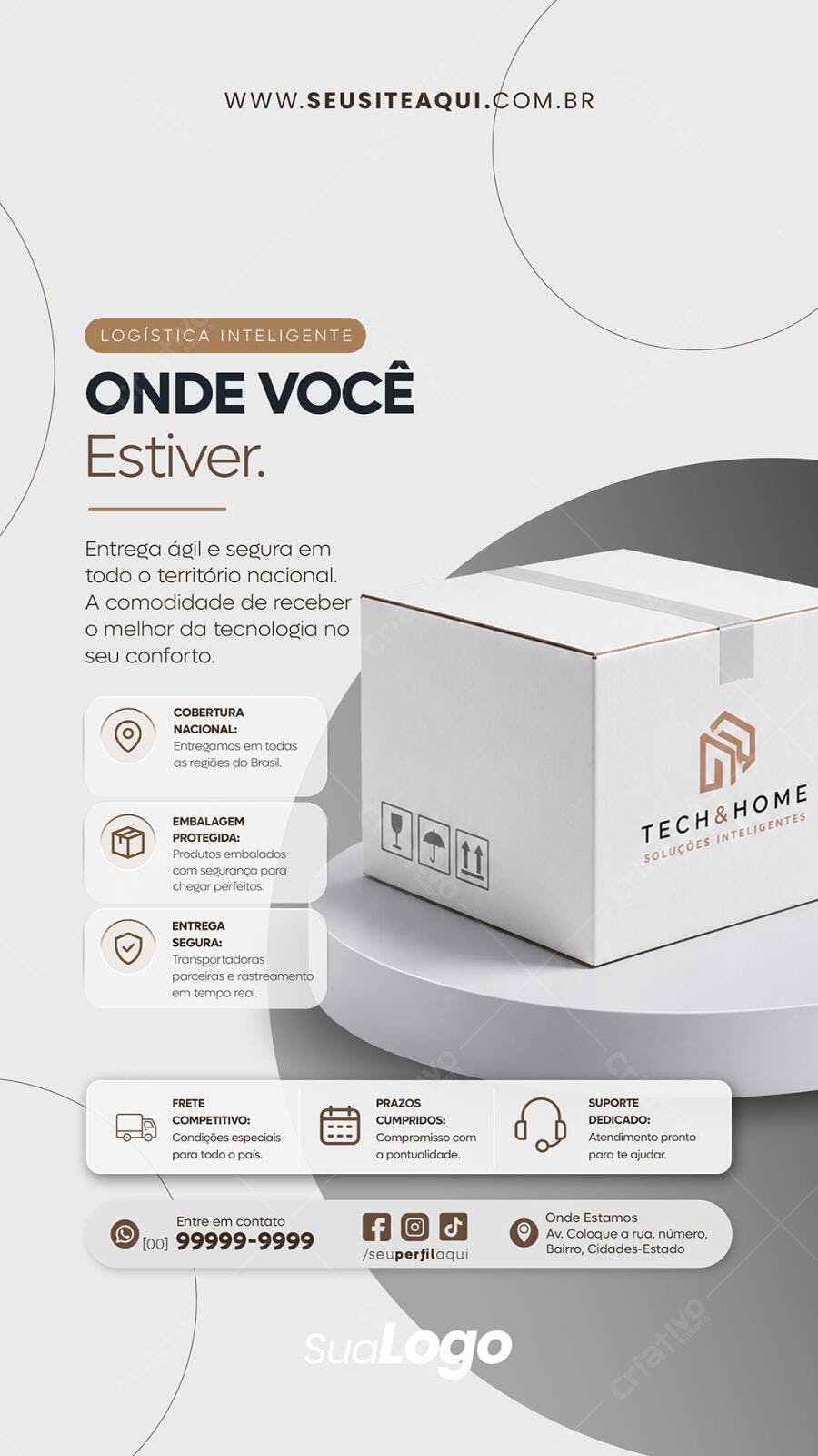 Story Logística Inteligente Entrega Rápida PSD Editável