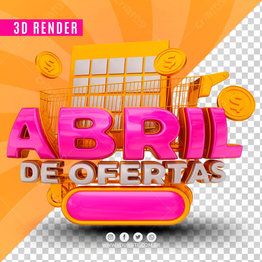 Abril de Ofertas Promoção Varejo PSD Editável