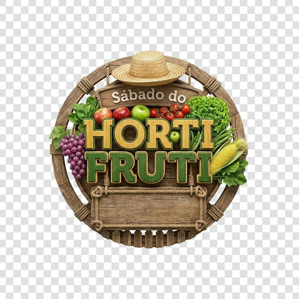 Elemento 3D Sábado do Hortifruti PNG Fundo Transparente