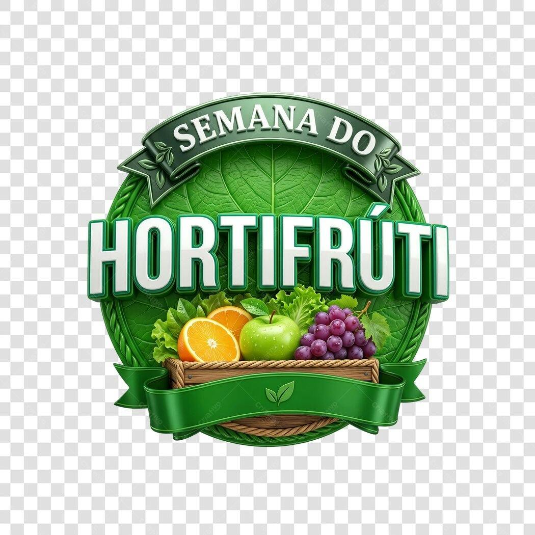 Elemento 3D Semana do Hortifrúti PNG Fundo Transparente