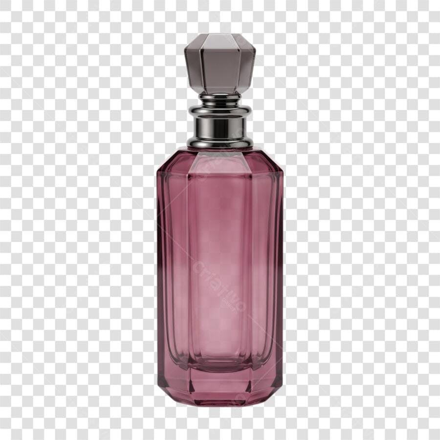 Foto Recortada Frasco Perfume Rosa Elegante PNG Fundo Transparente