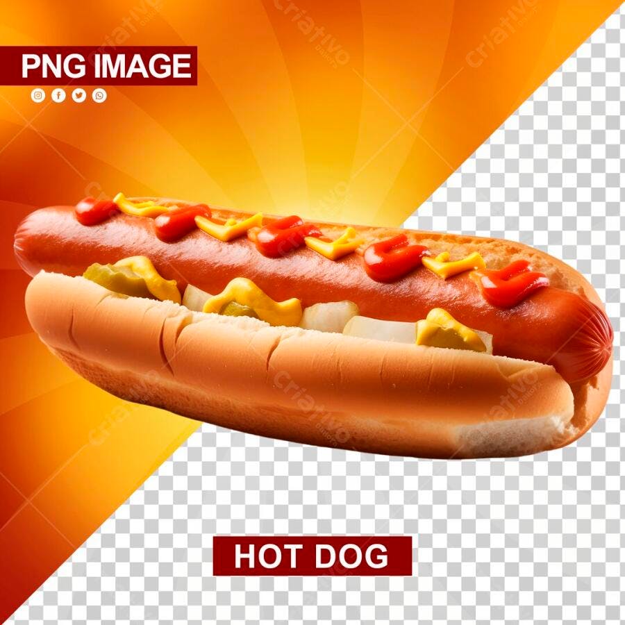 Hot Dog Lanchonete Fast Food PNG Imagem PSD Editável
