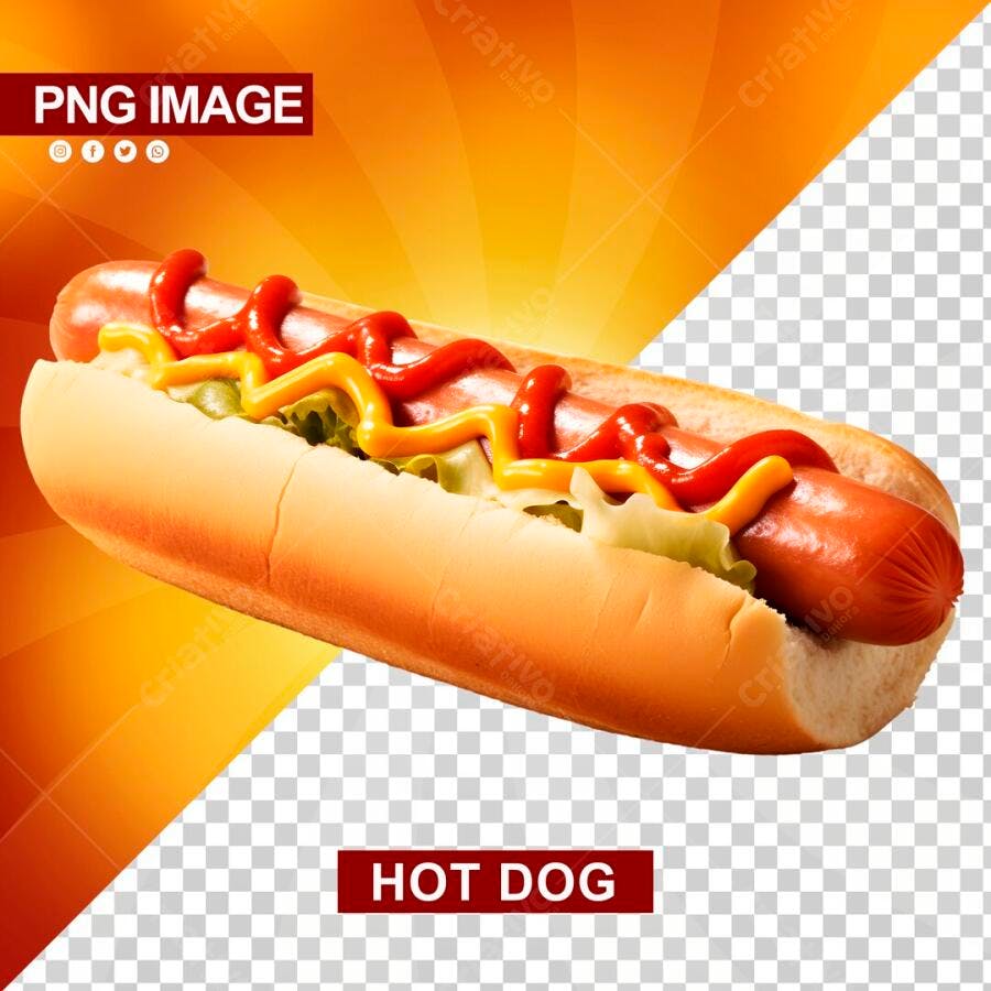 Hot Dog Lanchonete Fast Food PNG Imagem PSD Editável