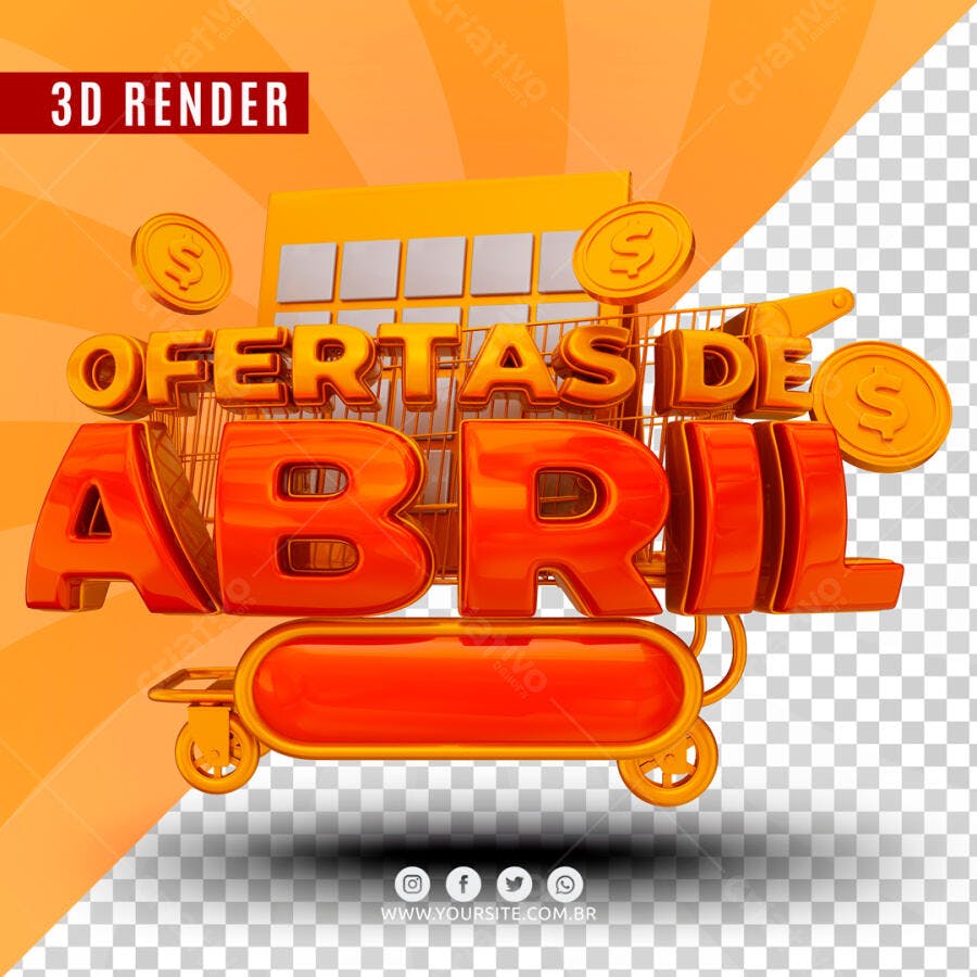 Ofertas de Abril Promoção Varejo PSD Editável