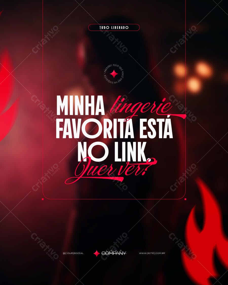 Post Instagram Lingerie Sexy Promoção PSD Editável
