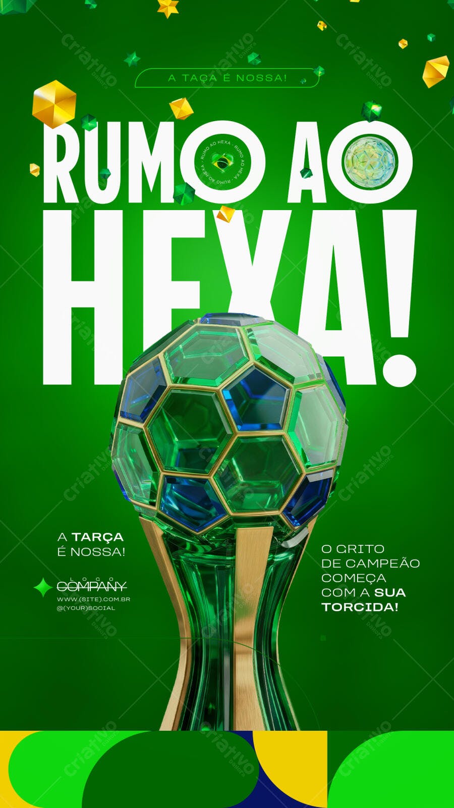 Story Copa do Mundo Brasil Hexa PSD Editável