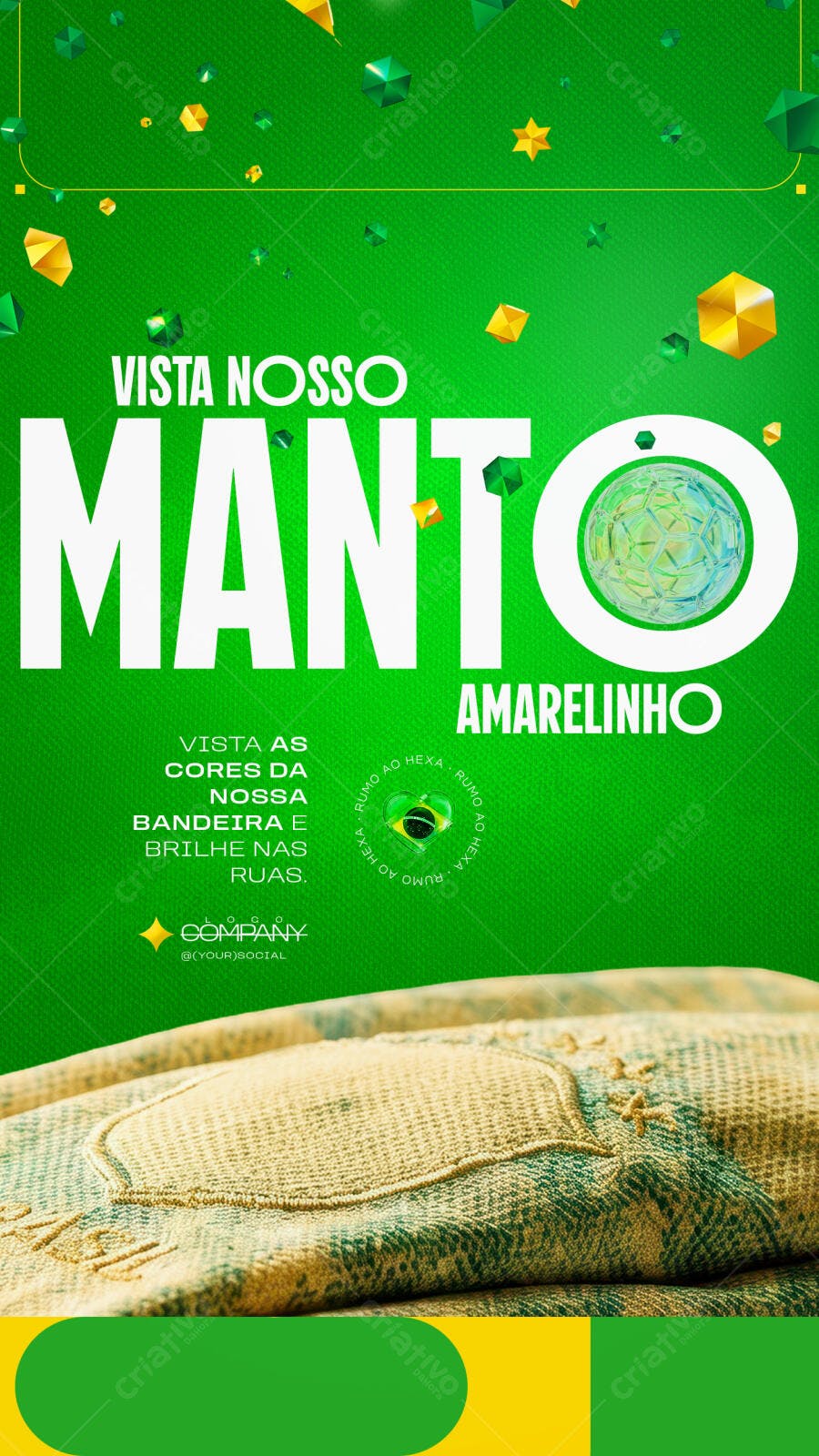 Story Instagram Copa do Mundo Brasil PSD Editável
