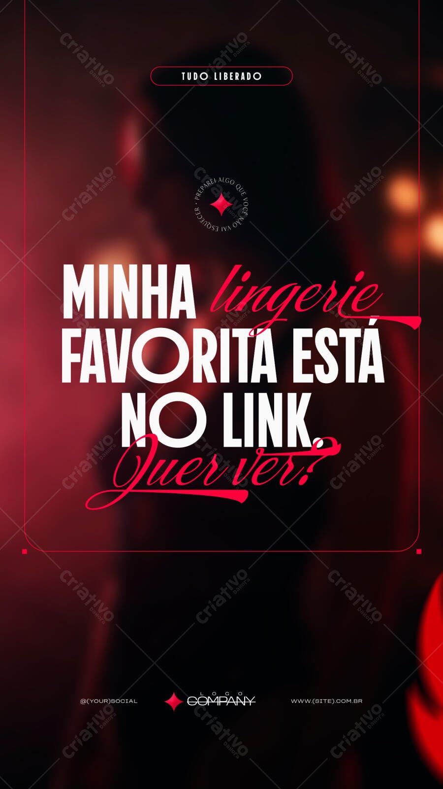 Story Instagram Lingerie Sexy Promoção PSD Editável